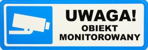 Naklejka pod szybę UWAGA OBIEKT MONITOROWANY" - komplet"