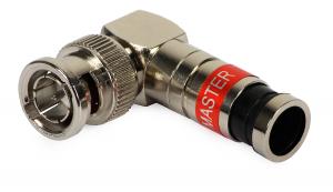 Złącze kompresyjne kątowe BNC 59 MASTER na przewód RG-59 (CAMSET)
