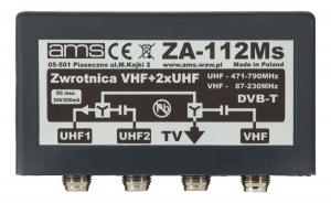 Zwrotnica antenowa ZA-112Ms VHFIII/UHF/UHF/75