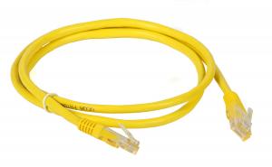 Patchcord UTP 1 m kat, 5e żółty