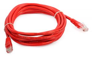 Patchcord UTP 3 m kat, 5e czerwony