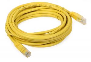 Patchcord UTP 5 m kat, 5e żółty