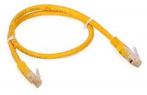 Patchcord UTP 05 m kat, 5e żółty