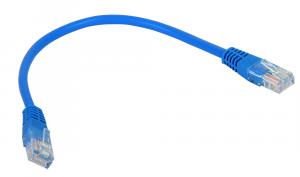 Patchcord UTP 025 m kat, 5e niebieski
