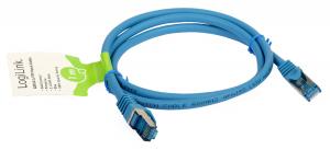 Patchcord S/FTP 1m kat, 6A niebieski