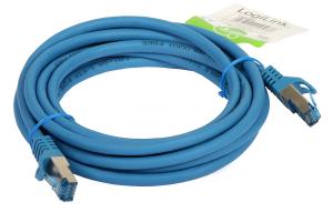 Patchcord S/FTP 3 m kat, 6A niebieski