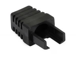 Osłona wewnętrzna wtyku modularnego RJ-45 czarna [opakowanie 100 szt,]