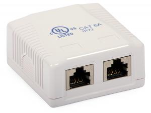 Gniazdo natynkowe kat, 6A STP RJ-45 [8P8C] podwójne