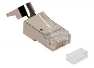 Wtyk modularny RJ-45 ekranowany 8PIN kat, 6A opakowanie 10 sztuk