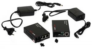 Media konwerter ULTIMODE M-407M-2 - 1 włókno jednomodowe do 20km + switch [2 szt,]