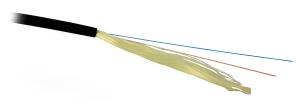 Kabel światłowodowy abonencki FTTx okrągły SM 2J 9/125 G657A LSOH czarny 1000 m