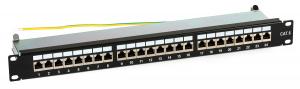 Patch Panel 24 porty FTP kat, 6 RJ-45 + uchwyt na kable