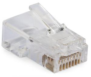 Złącze modularne 8p8c (RJ-45) kat, 5e na drut typ EZ opakowanie 100 szt,