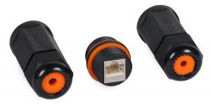 Gniazdo wodoodporne podwójne 2x RJ45 ekranowane kat, 6A LogiLink NP0081