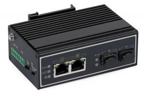 Switch przemysłowy PoE ULTIPOWER 322SFP mini 2xGE (2xPoE) 2xSFP (1000 M) 802,3af/at HiPoE 180 W ...