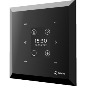 Moduł panelu dotykowego 6-polowego z ekranem, 2 ekrany, czarny
