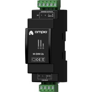 M-DIM-2s Moduł ściemniacza (max. 300W), 2 wyjścia, szyna.