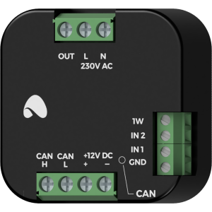 M-DIM-1p moduł ściemniacza, płynna regulacja mocy max. 300W, 1 wyjście, 2 wejścia, 1-Wire, puszka
