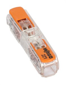 Złącze WAGO 221-2411 COMPACT max, 4 mm2 2-przewodowe przelotowe /60 sztuk/